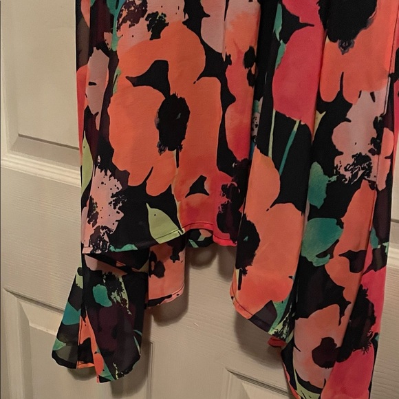 Est. 1989 Place Neon Flower 🌺 Print Dress pit to pit  17” shoulder down 35” - Picture 4 of 6